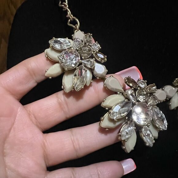 J.Crew Jeweled Teardrop Pastiche Crystal Statement Necklace - Picture 2 of 3